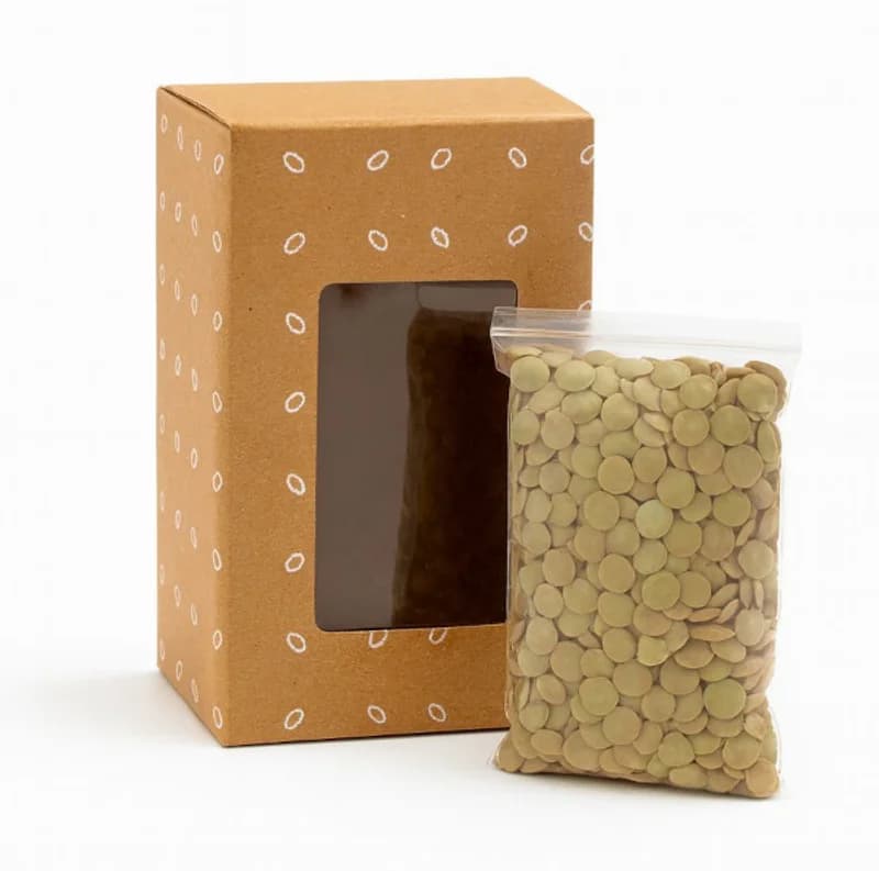 Sample packaging with product materials